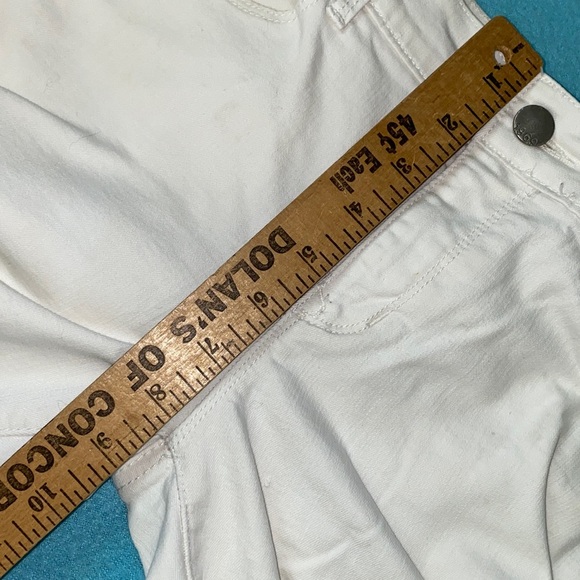 GAP 1969 mid rise stretch denim legging white 5 pocket button zipper size 27 - Picture 11 of 15